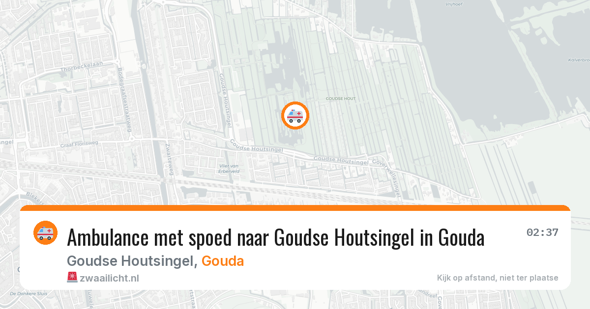 Ambulance met spoed naar Goudse Houtsingel in Gouda — 15 feb 2026