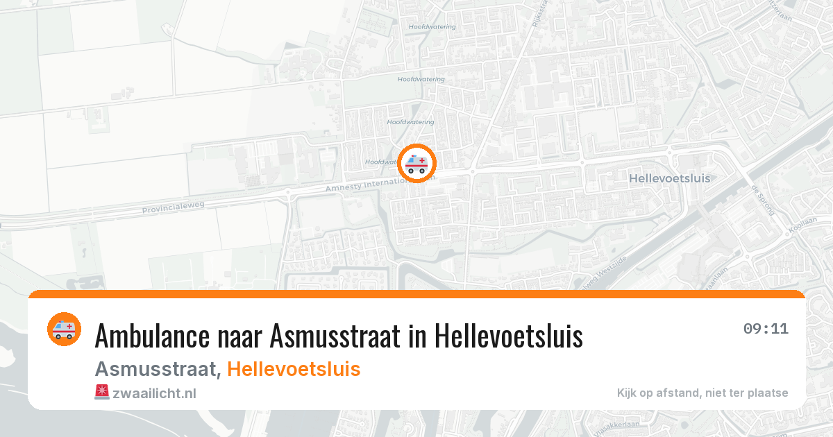 Ambulance naar Asmusstraat in Hellevoetsluis — 10 aug 2026