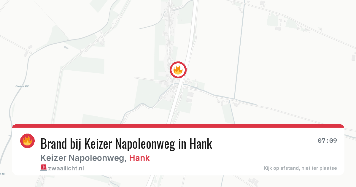 Brand bij Keizer Napoleonweg in Hank — 13 apr 2026