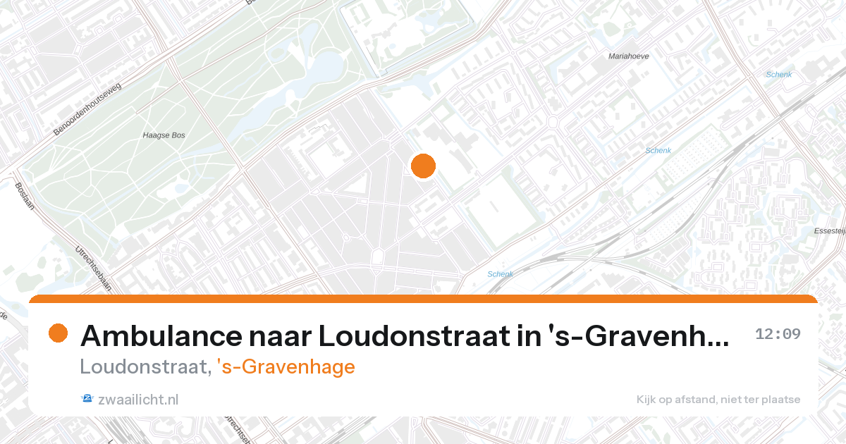 Ambulance naar Loudonstraat in 's-Gravenhage — 27 aug 2026