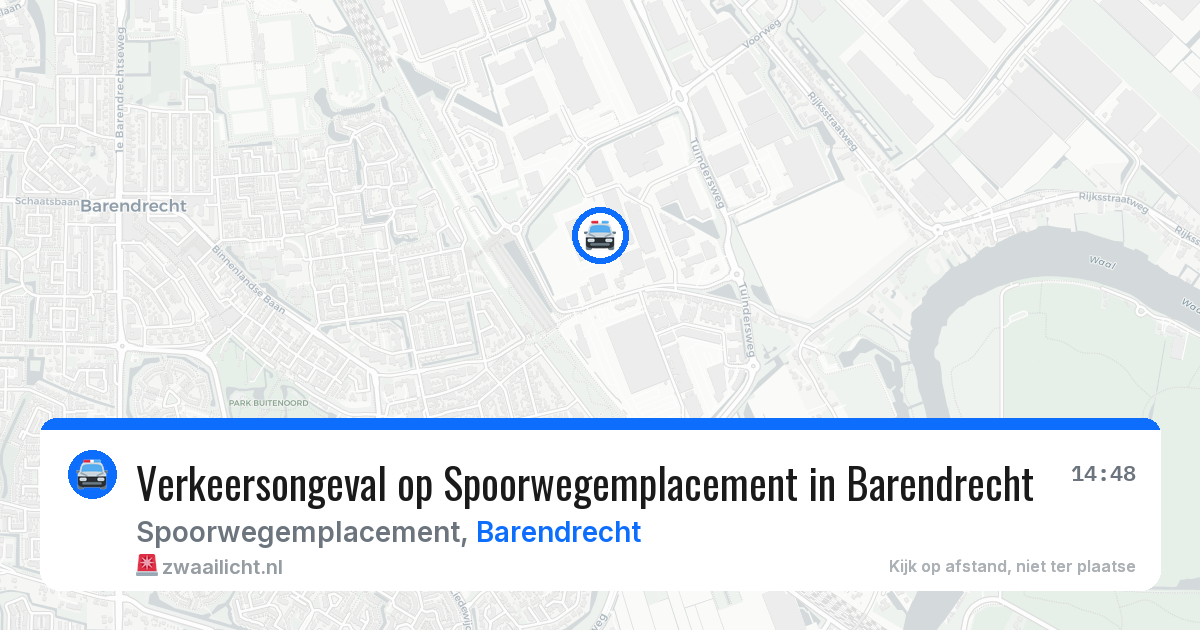 Verkeersongeval op Spoorwegemplacement in Barendrecht — 13 mei 2026