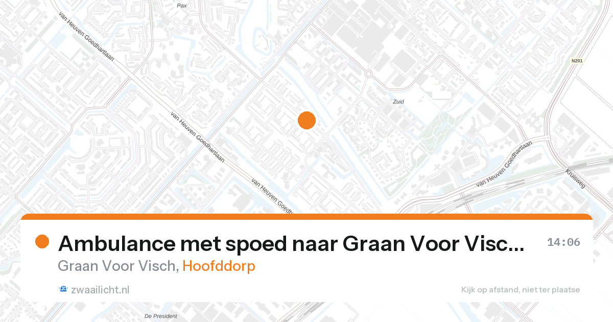 Ambulance met spoed naar Graan Voor Visch in Hoofddorp — 11 jun 2026