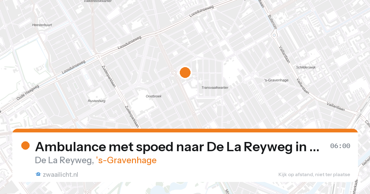 Ambulance met spoed naar De La Reyweg in 's-Gravenhage — 27 aug 2026