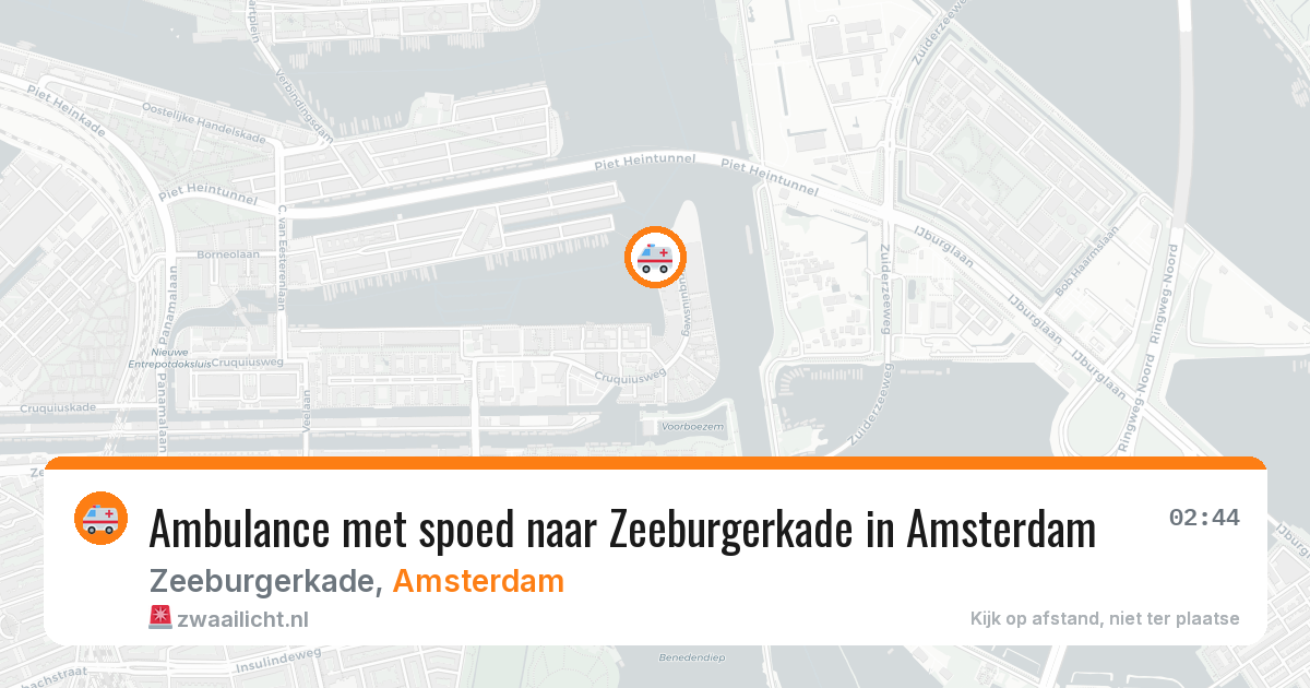 Ambulance met spoed naar Zeeburgerkade in Amsterdam — 10 jun 2026