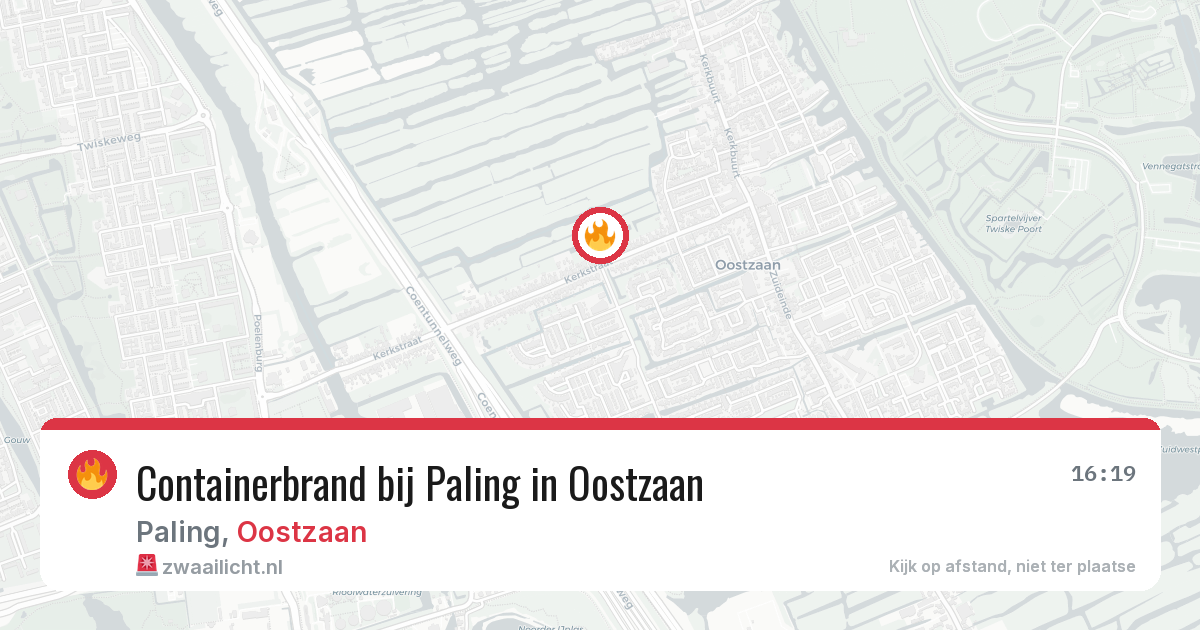 Containerbrand bij Paling in Oostzaan — 20 mrt 2026