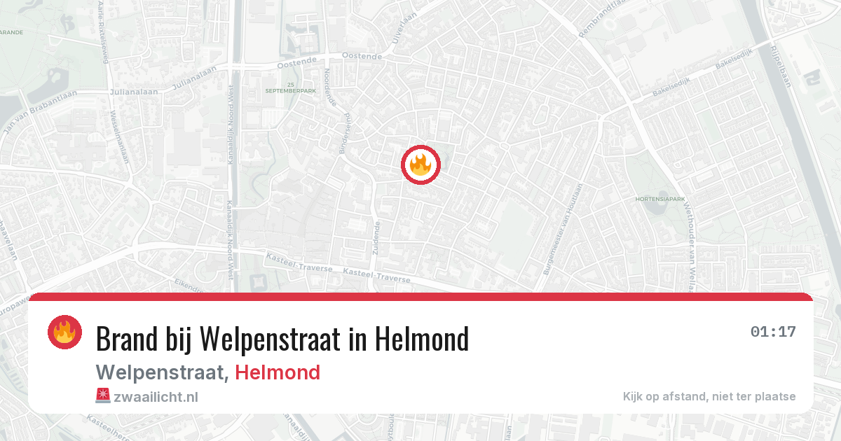 Brand bij Welpenstraat in Helmond — 1 apr 2026