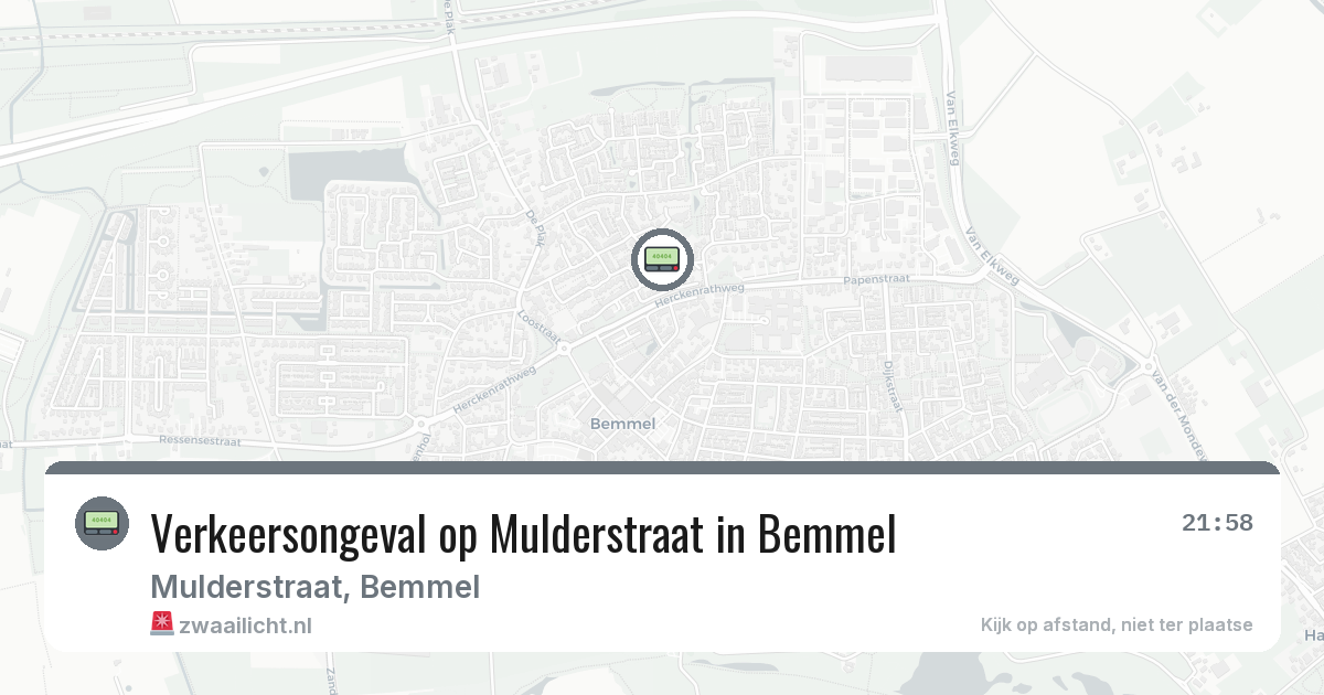 Verkeersongeval op Mulderstraat in Bemmel — 11 jun 2026