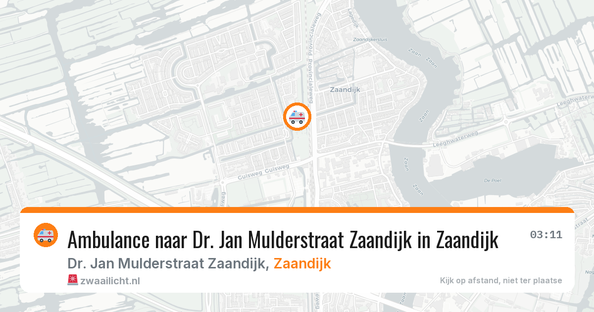 Ambulance naar Dr. Jan Mulderstraat Zaandijk in Zaandijk — 15 mrt 2026