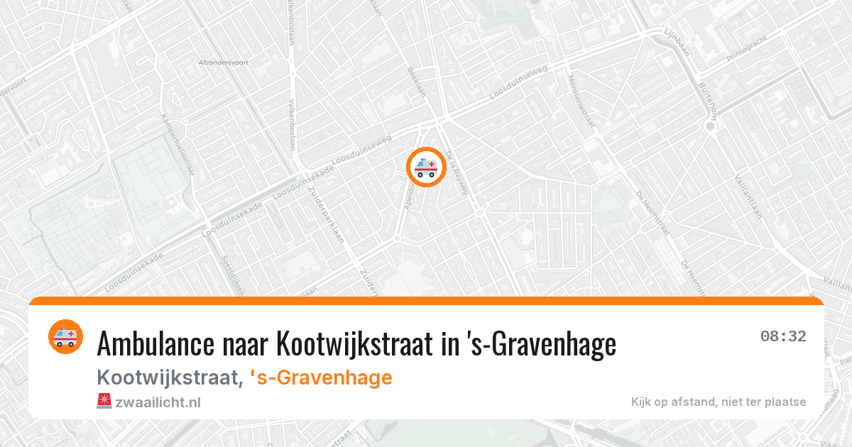 Ambulance naar Kootwijkstraat in 's-Gravenhage — 13 jul 2026