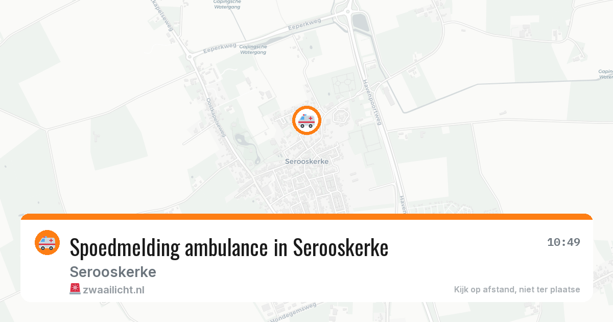 Spoedmelding ambulance in Serooskerke — 22 mrt 2026