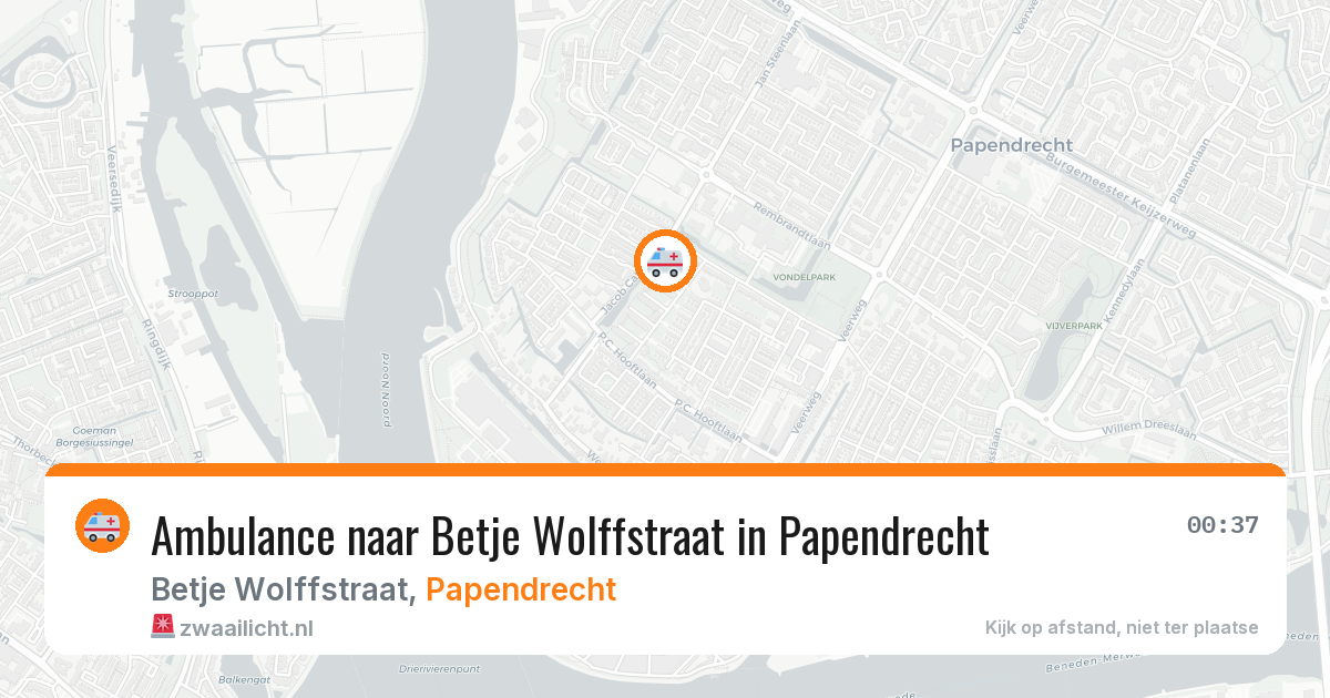 Ambulance naar Betje Wolffstraat in Papendrecht — 12 feb 2026