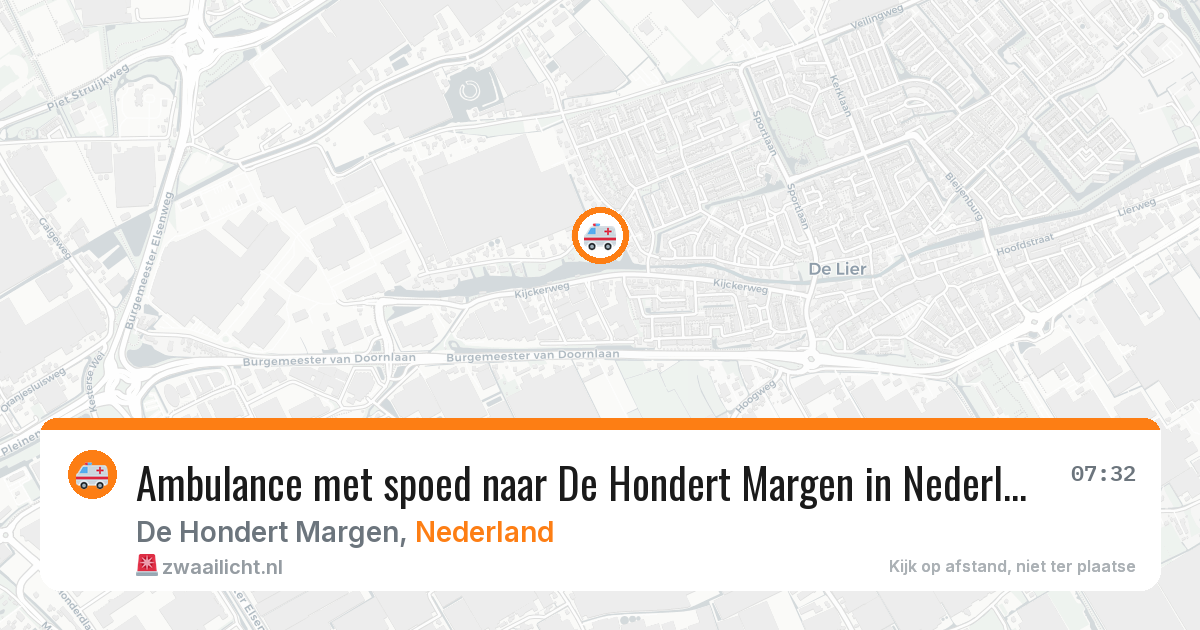 Ambulance met spoed naar De Hondert Margen in Nederland — 24 jun 2026