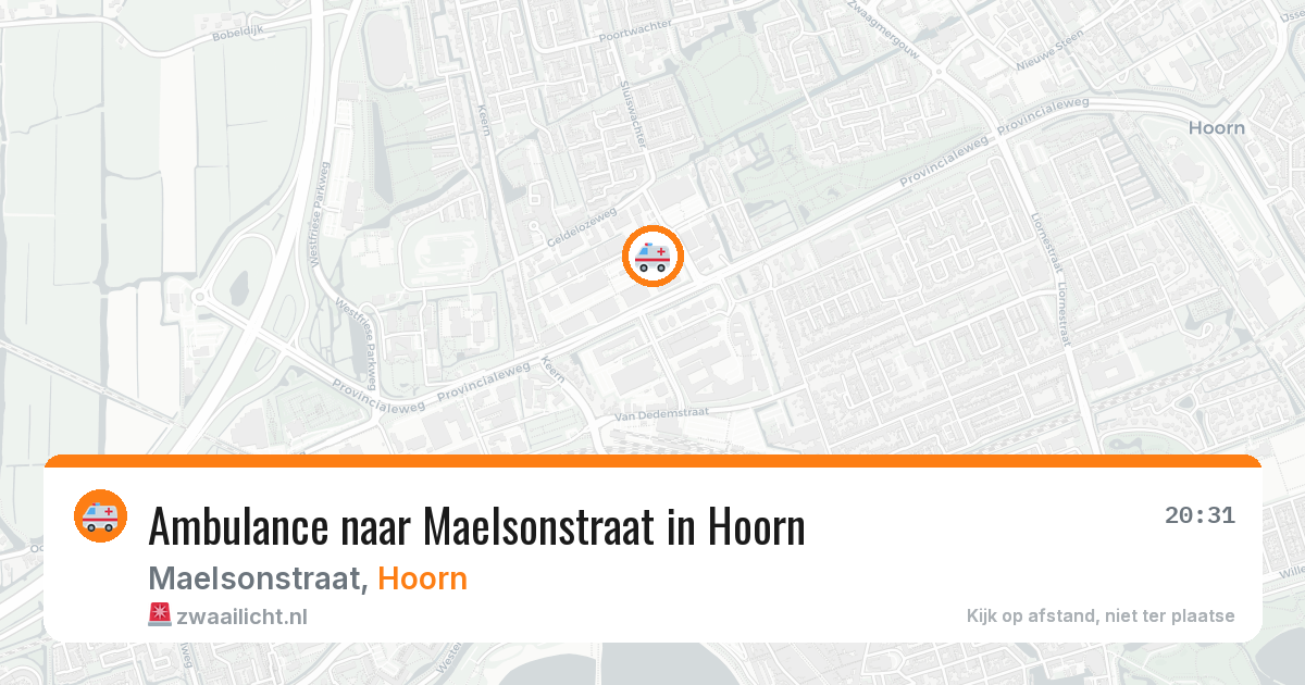 Ambulance naar Maelsonstraat in Hoorn — 3 jun 2026