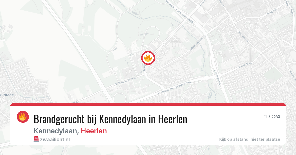 Brandgerucht bij Kennedylaan in Heerlen — 29 jun 2026
