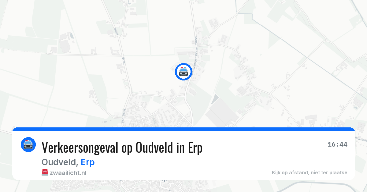 Verkeersongeval op Oudveld in Erp — 20 mrt 2026