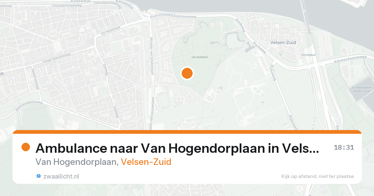 Ambulance naar Van Hogendorplaan in Velsen-Zuid — 17 aug 2026