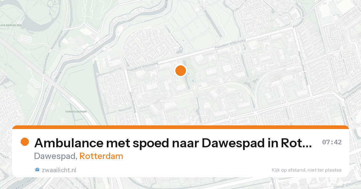 Ambulance met spoed naar Dawespad in Rotterdam — 24 aug 2026