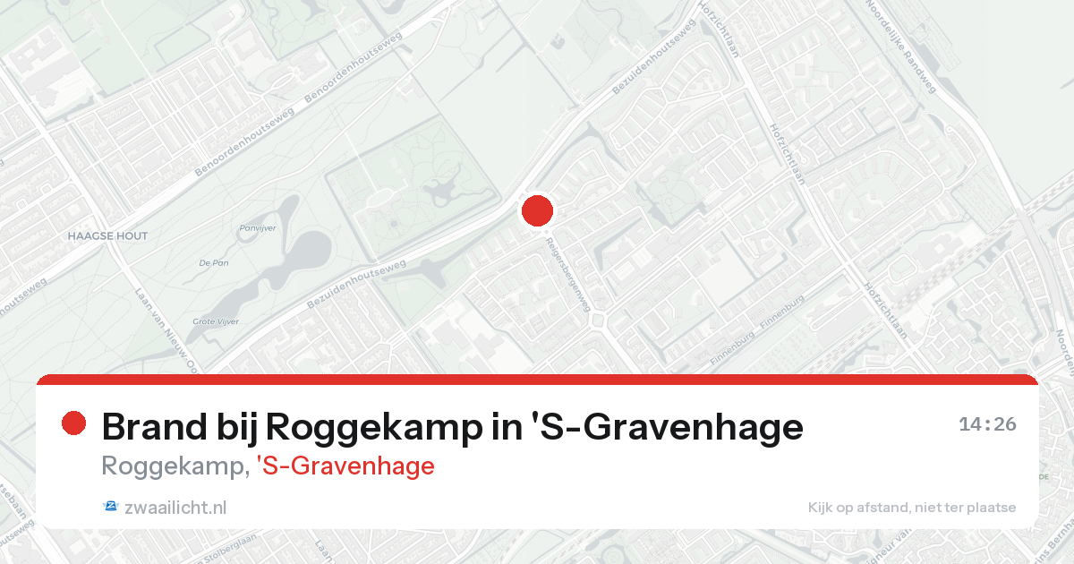 Brand bij Roggekamp in 'S-Gravenhage — 17 aug 2026