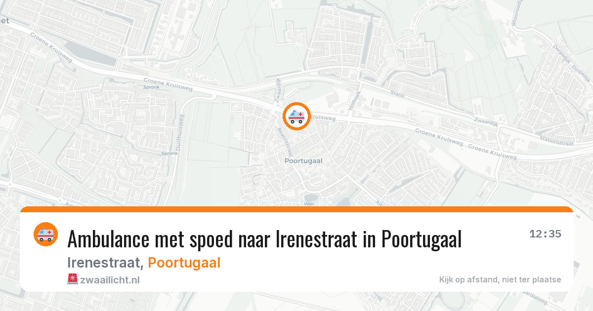 Ambulance met spoed naar Irenestraat in Poortugaal — 12 jun 2026