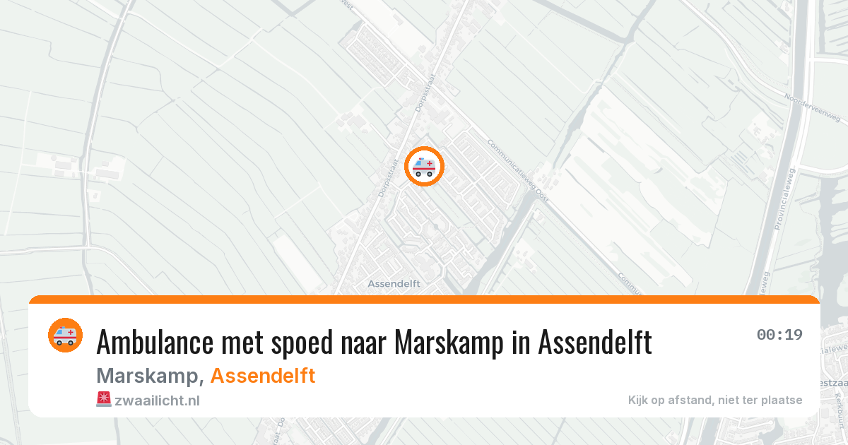 Ambulance met spoed naar Marskamp in Assendelft — 11 apr 2026