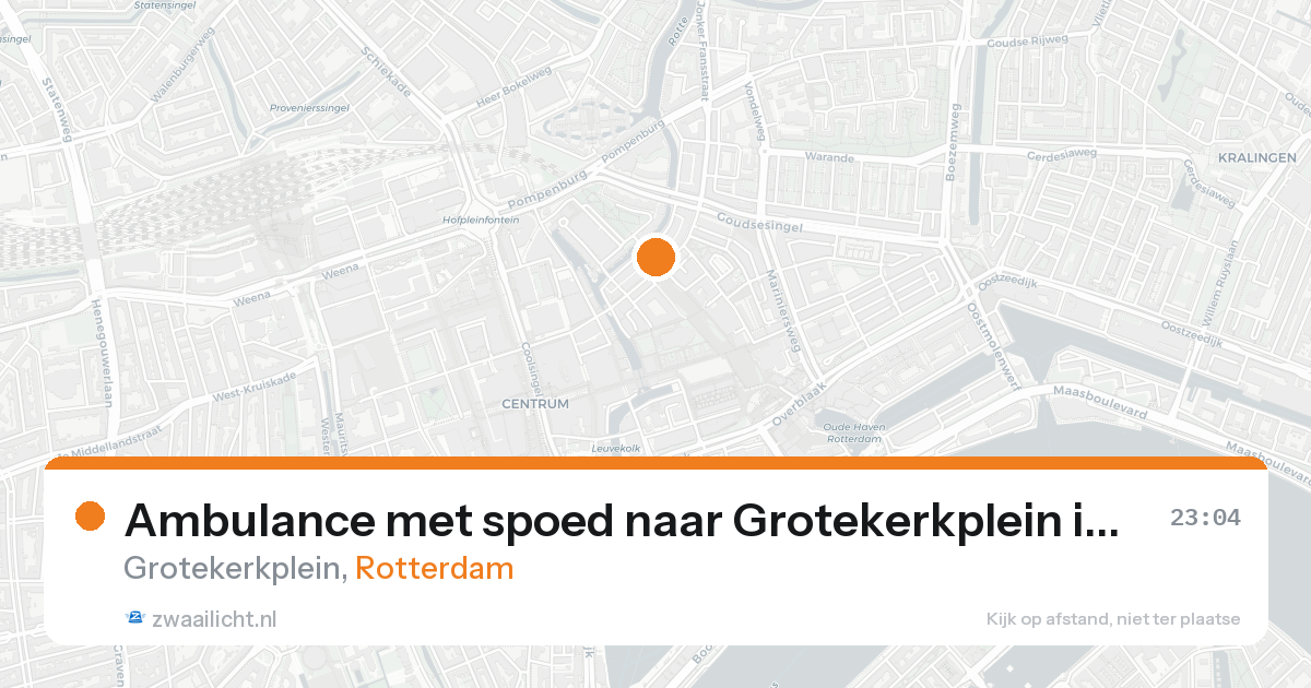 Ambulance met spoed naar Grotekerkplein in Rotterdam — 15 aug 2026