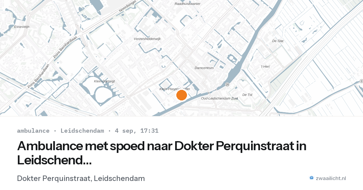 Ambulance met spoed naar Dokter Perquinstraat in Leidschendam — 4 sep 2026