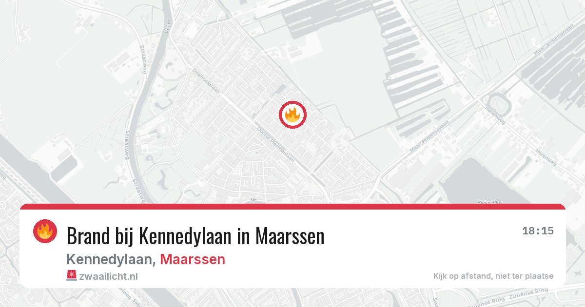 Brand bij Kennedylaan in Maarssen — 12 aug 2026
