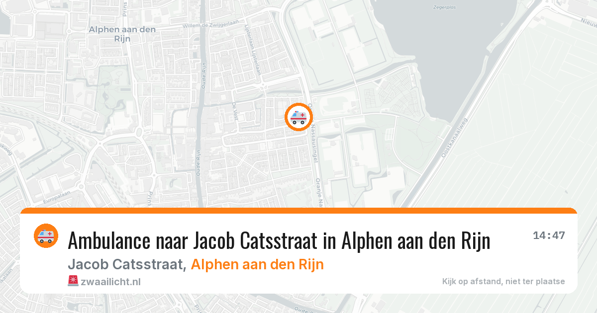 Ambulance naar Jacob Catsstraat in Alphen aan den Rijn — 9 jul 2026