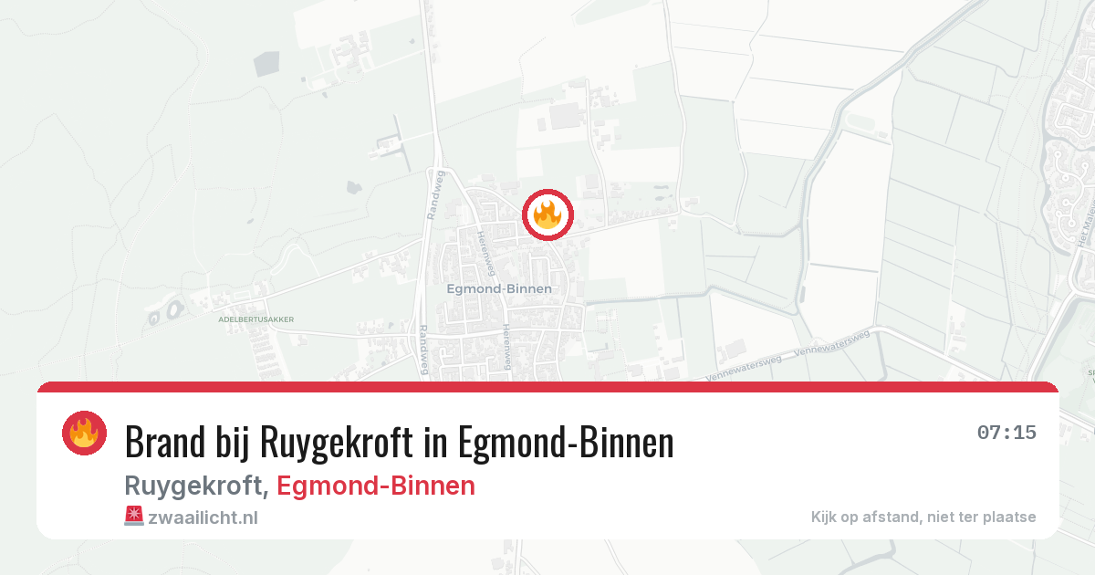 Brand bij Ruygekroft in Egmond-Binnen — 27 jun 2026