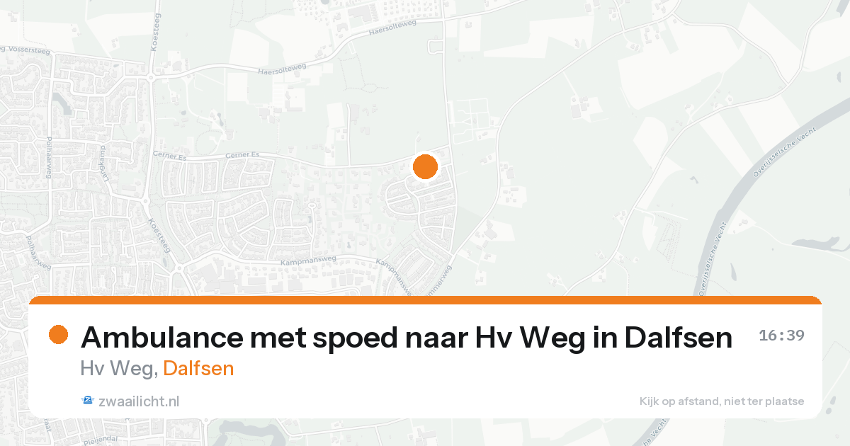 Ambulance met spoed naar Hv Weg in Dalfsen — 12 aug 2026