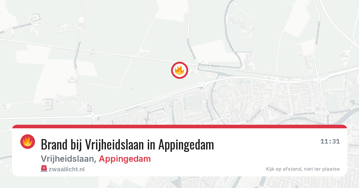 Brand bij Vrijheidslaan in Appingedam — 20 mei 2026