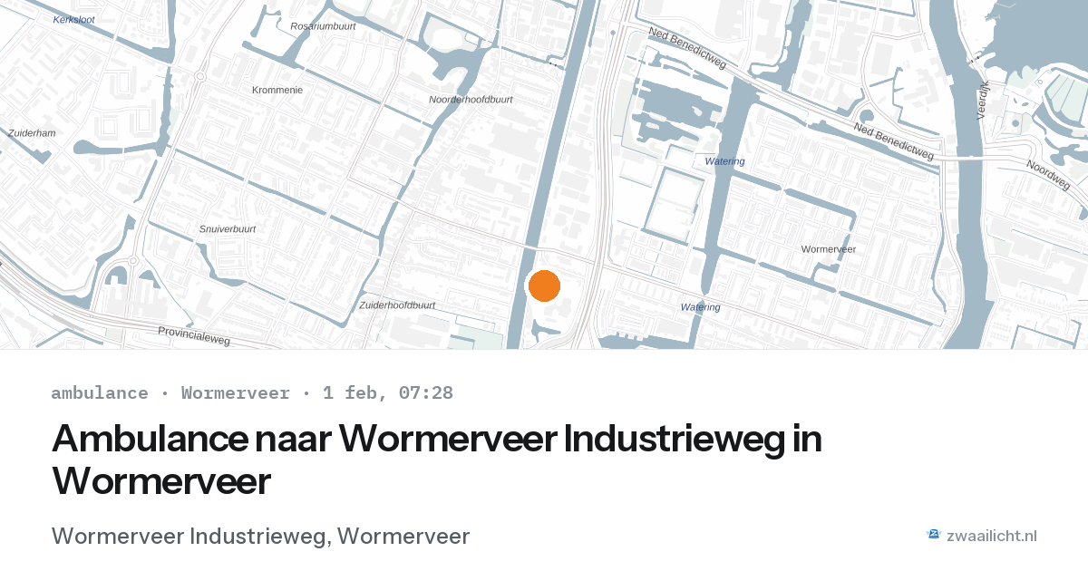 Ambulance naar Wormerveer Industrieweg in Wormerveer — 1 feb 2026