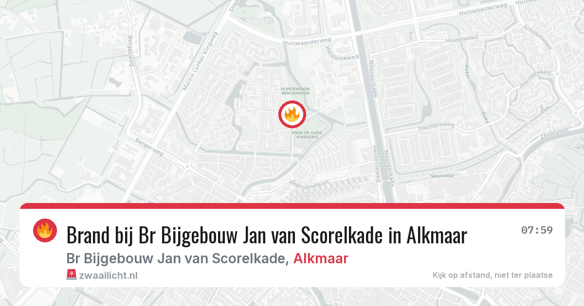 Brand bij Br Bijgebouw Jan van Scorelkade in Alkmaar — 4 feb 2026