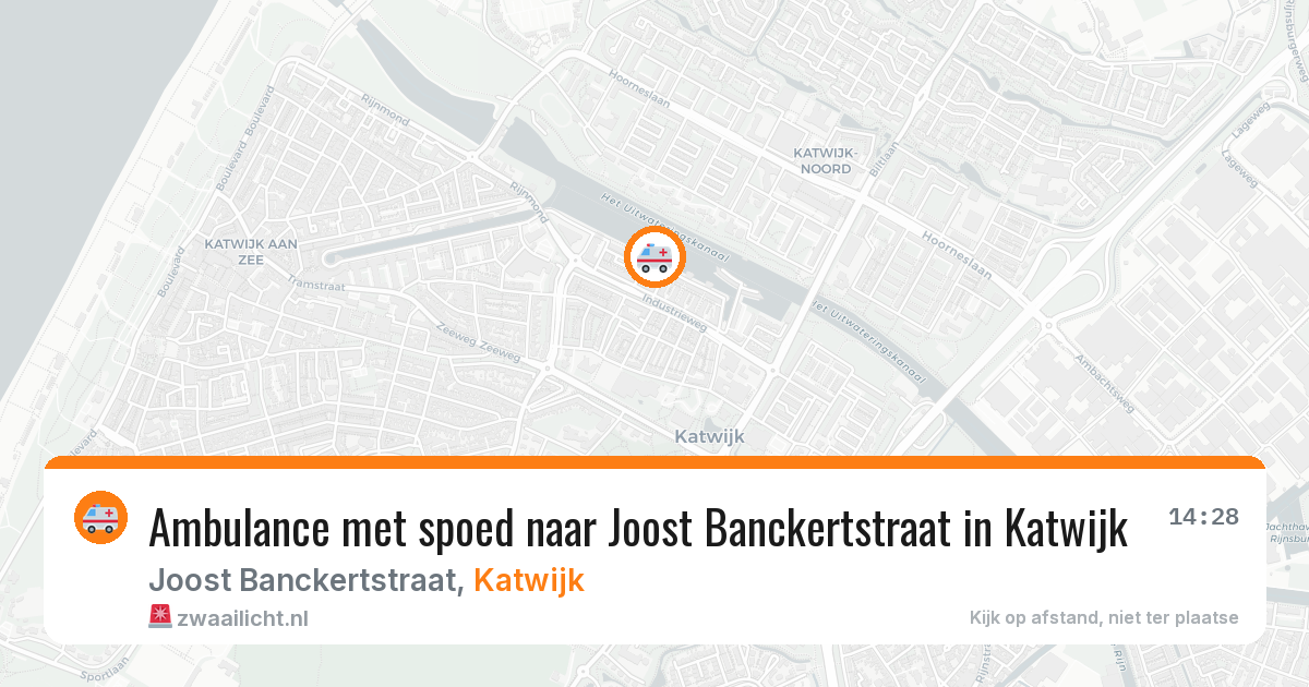 Ambulance met spoed naar Joost Banckertstraat in Katwijk — 1 aug 2026