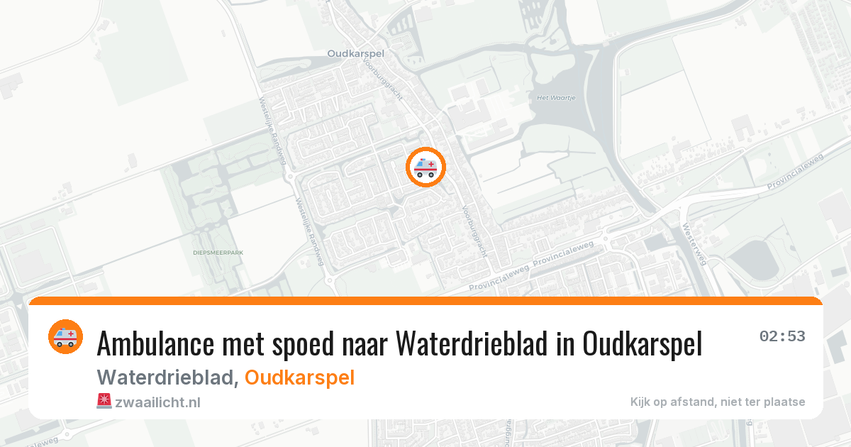 Ambulance met spoed naar Waterdrieblad in Oudkarspel — 15 apr 2026