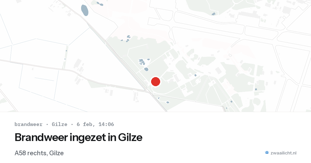 Brandweer ingezet in Gilze — 6 feb 2026 | 🚨 Zwaailicht.nl