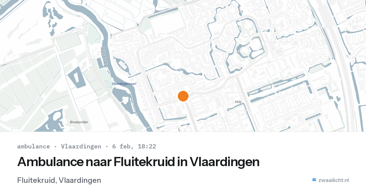 Ambulance naar Fluitekruid in Vlaardingen — 6 feb 2026