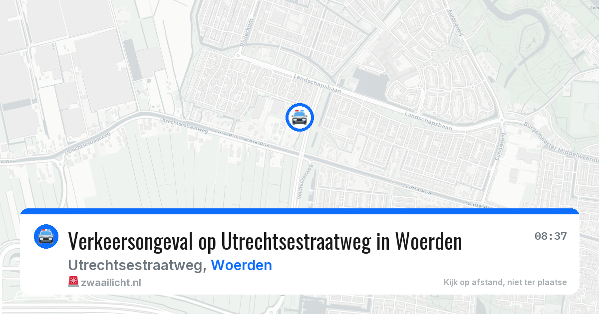 Verkeersongeval op Utrechtsestraatweg in Woerden — 3 apr 2026