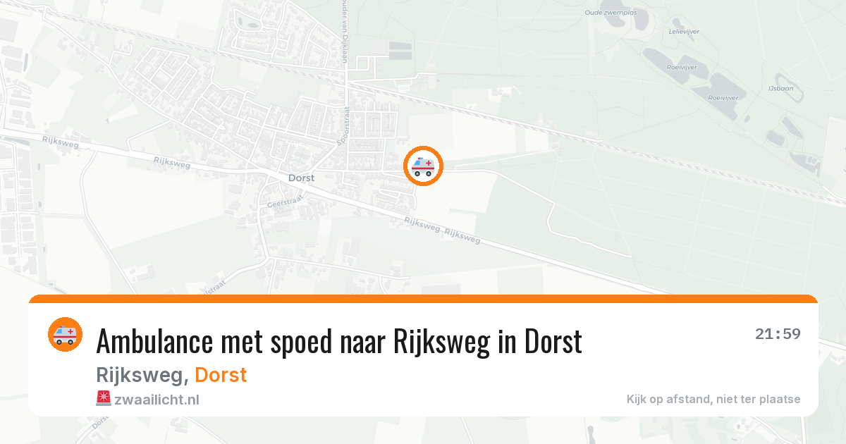 Ambulance met spoed naar Rijksweg in Dorst — 27 apr 2026