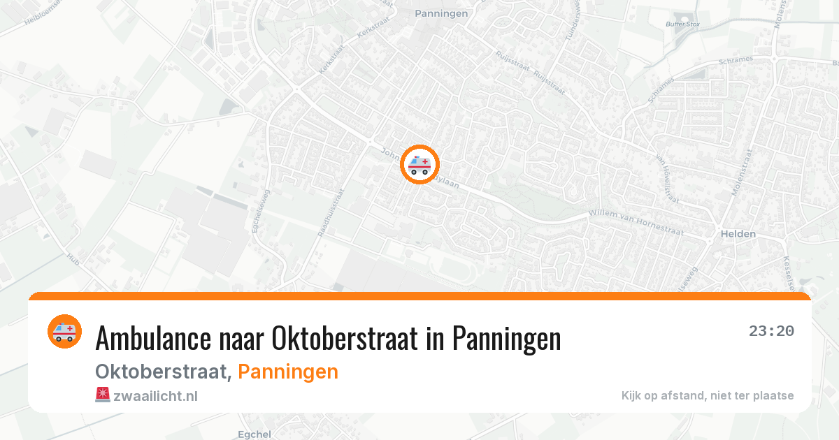 Ambulance naar Oktoberstraat in Panningen — 25 jul 2026