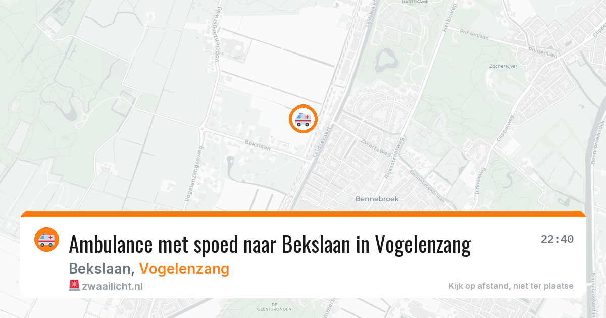 Ambulance met spoed naar Bekslaan in Vogelenzang — 23 jun 2026