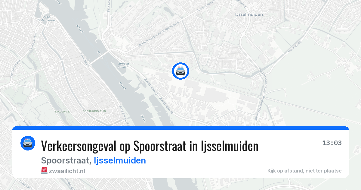 Verkeersongeval op Spoorstraat in Ijsselmuiden — 2 jul 2026