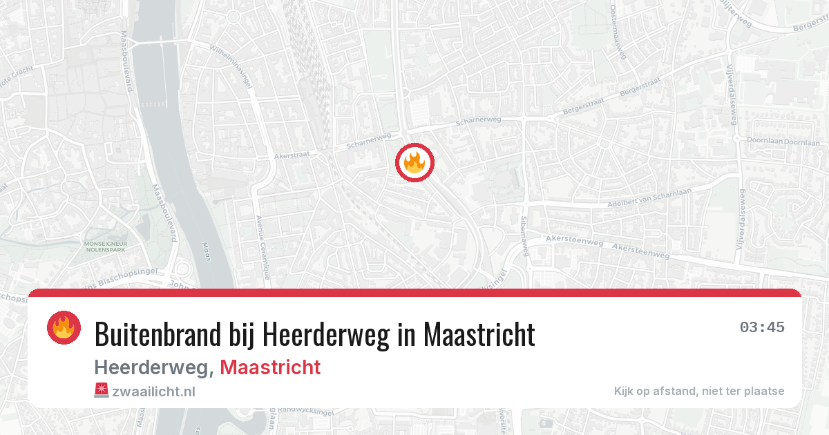 Buitenbrand bij Heerderweg in Maastricht — 30 jul 2026