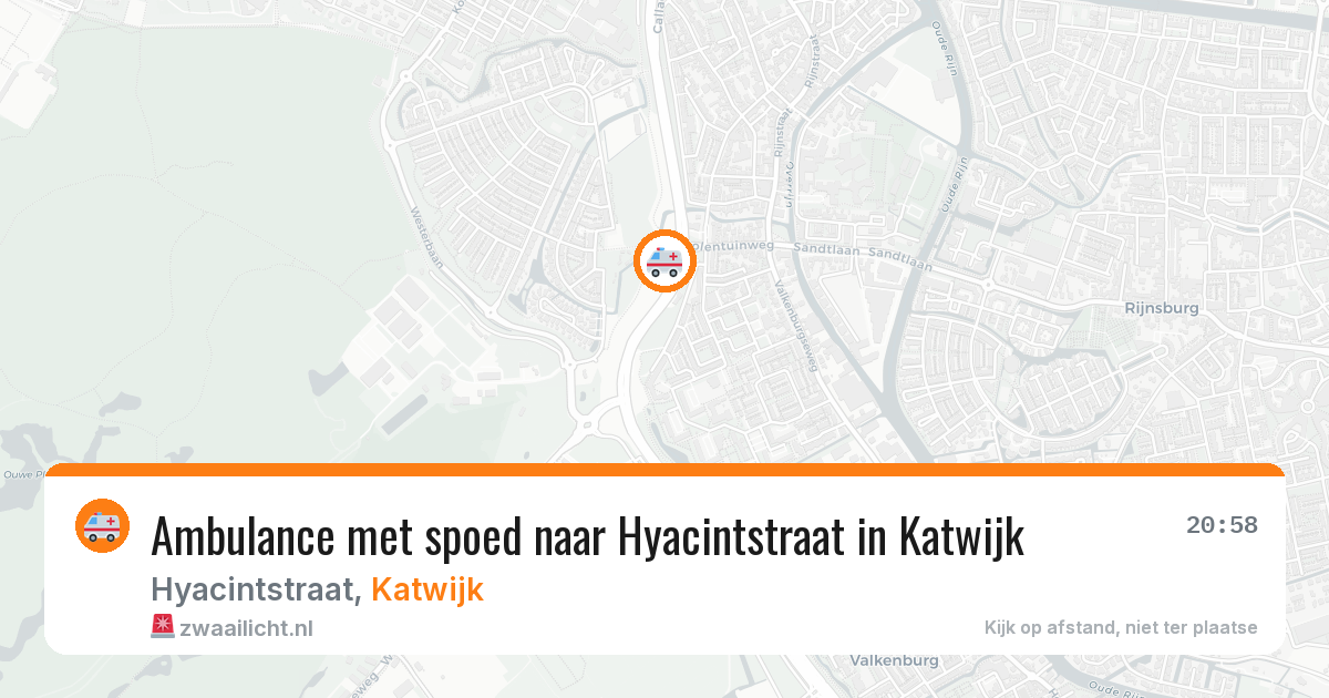 Ambulance met spoed naar Hyacintstraat in Katwijk — 7 jul 2026