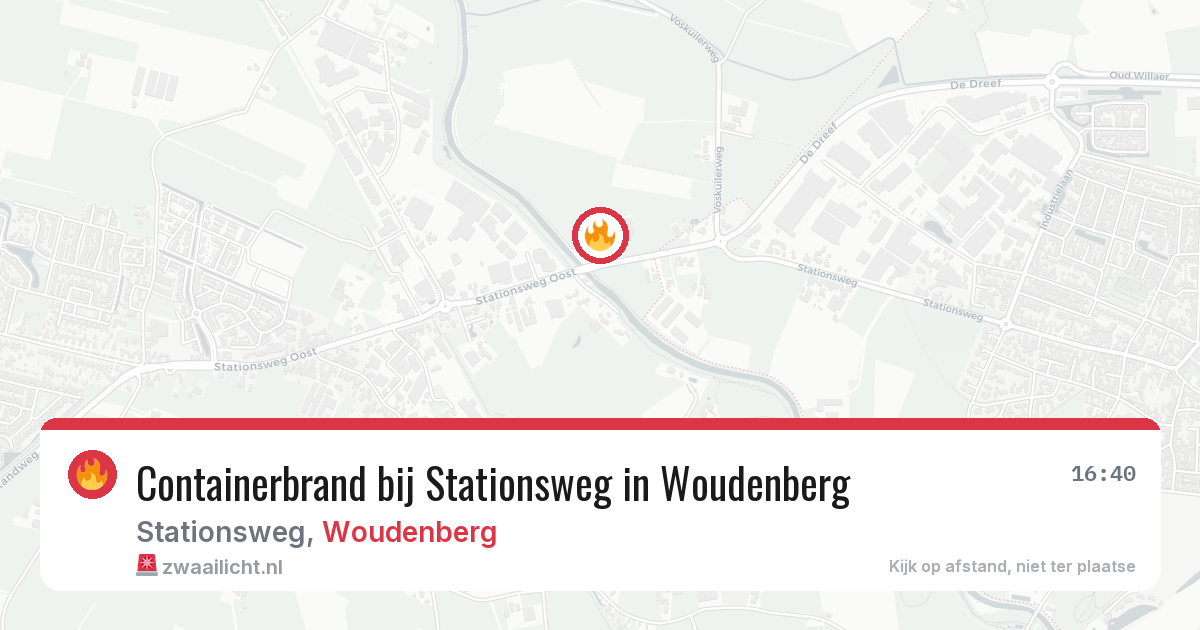 Containerbrand bij Stationsweg in Woudenberg — 1 jun 2026