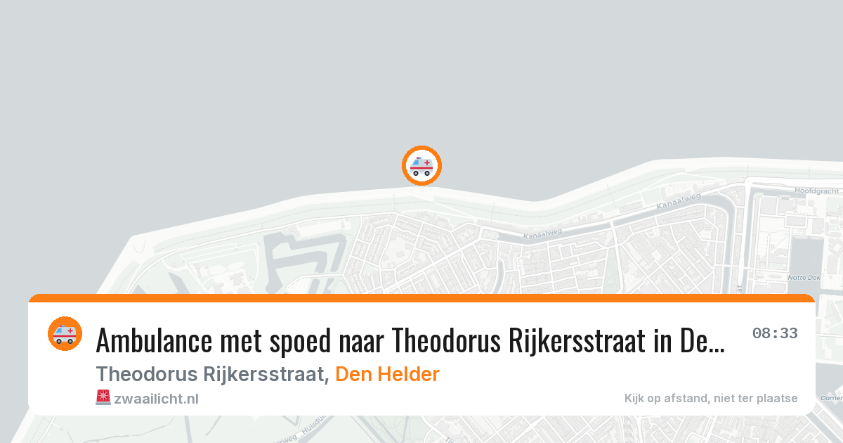 Ambulance met spoed naar Theodorus Rijkersstraat in Den Helder — 22 apr 2026