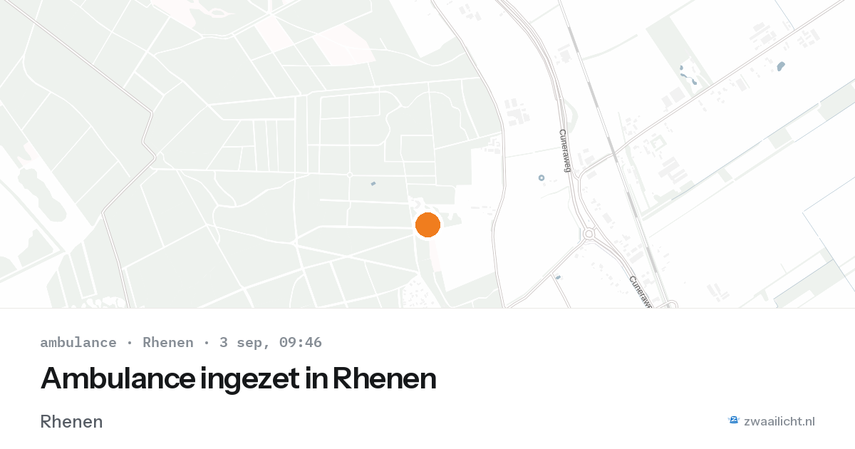 Ambulance ingezet in Rhenen — 3 sep 2026