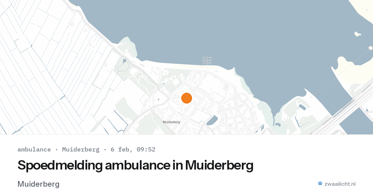 Spoedmelding ambulance in Muiderberg — 6 feb 2026
