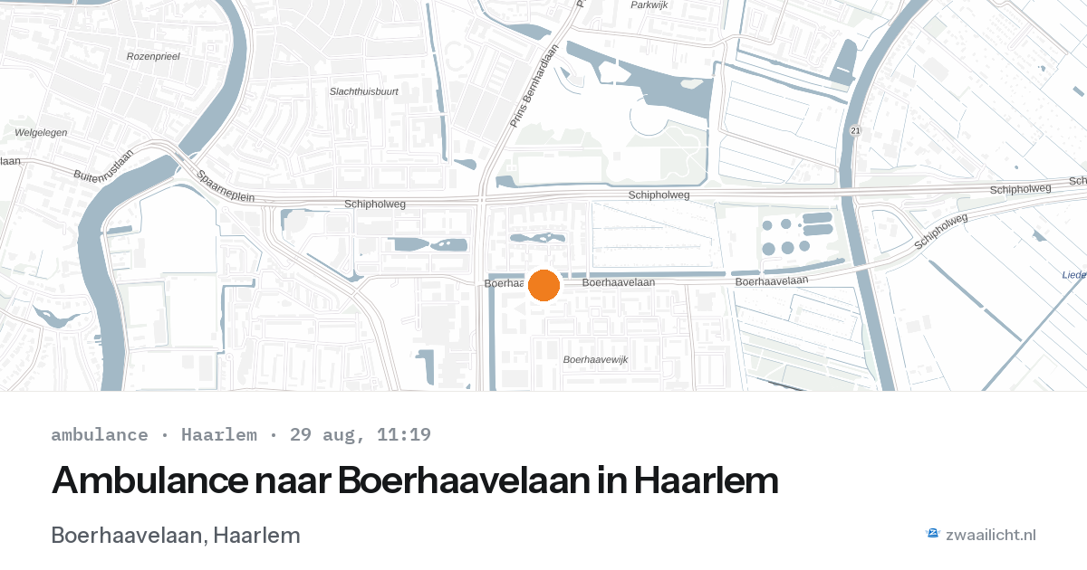 Ambulance naar Boerhaavelaan in Haarlem — 29 aug 2026
