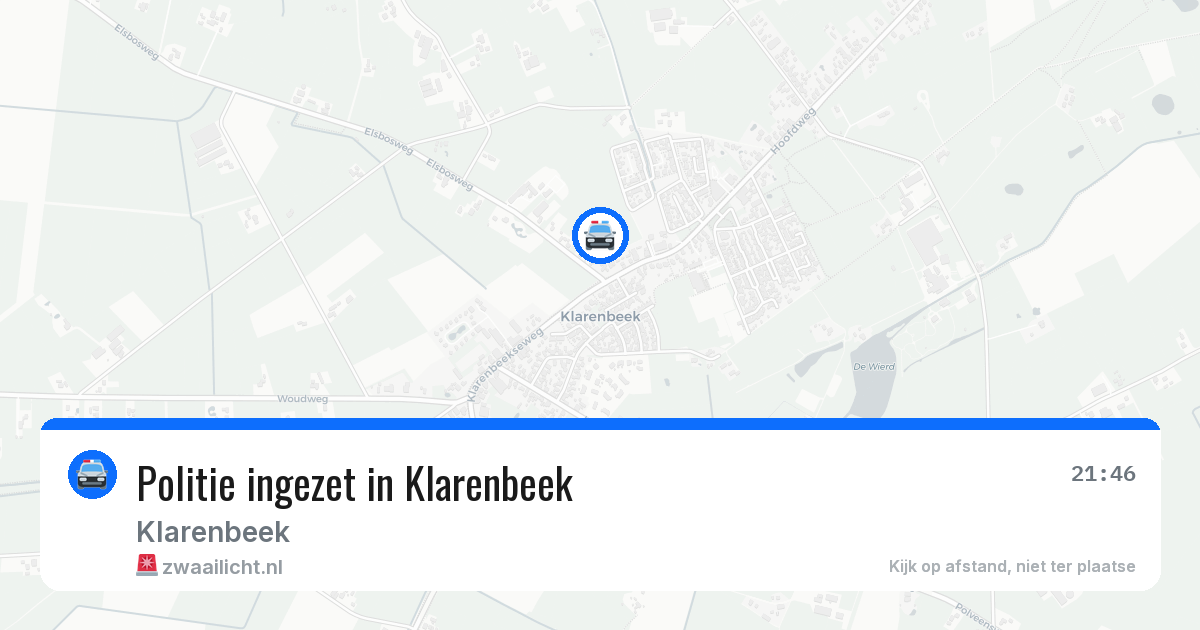 Politie ingezet in Klarenbeek — 3 jun 2026 | 🚨 Zwaailicht.nl